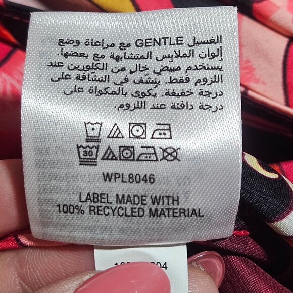 INC Women’s Twist Blouse Pink Print 6 Maximalist Power Top Night Out Bold - Picture 8 of 13